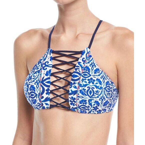 Nanette Lepore Swim Stargazer Talavera Bikini Top Size Medium - Picture 1 of 6